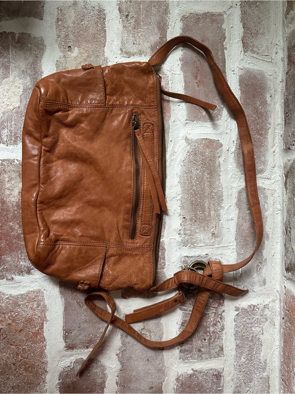 Frye Brown Leather Crossbody Bag